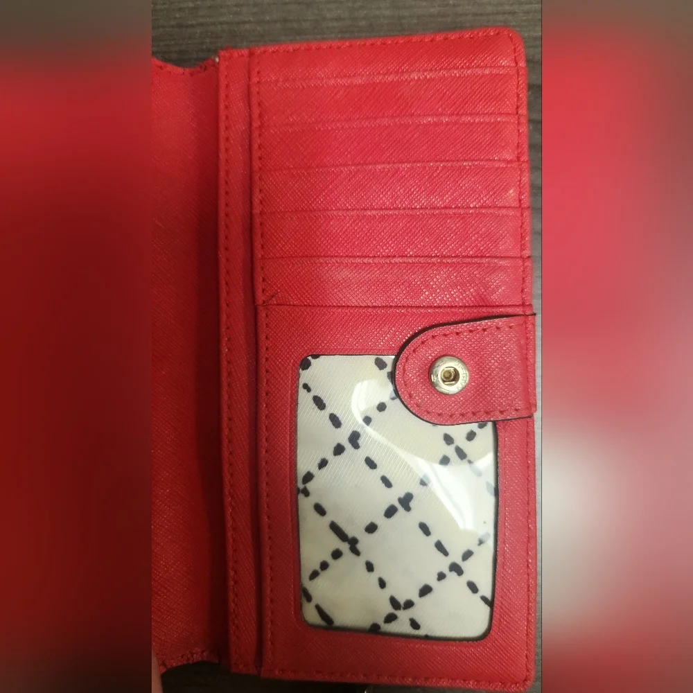 Kate Spade Saffiano Leather Red Wallet Great Condition